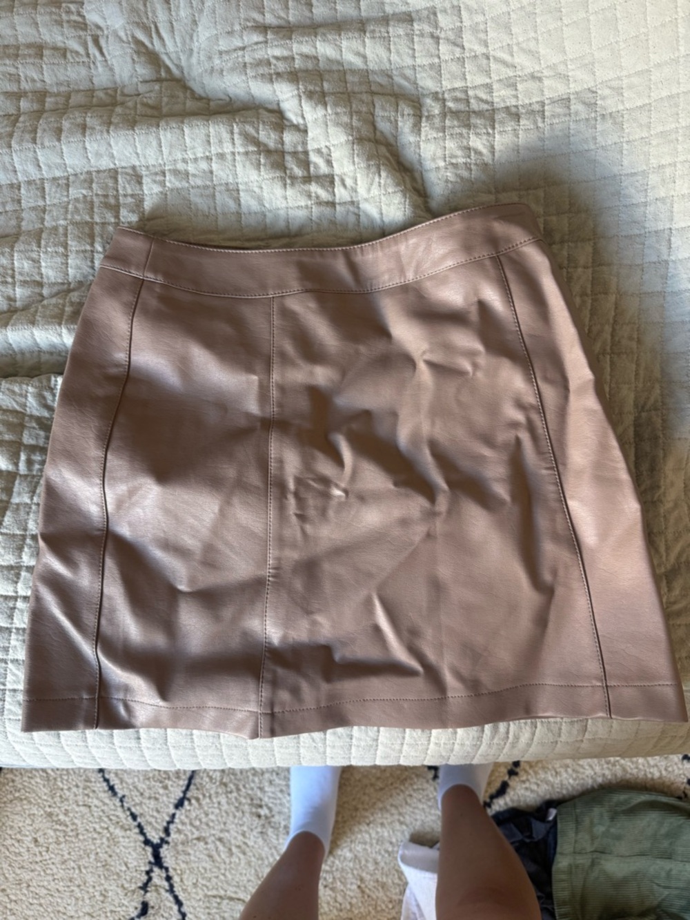 Forever 21 Mauve Pink Faux Leather Mini Skirt